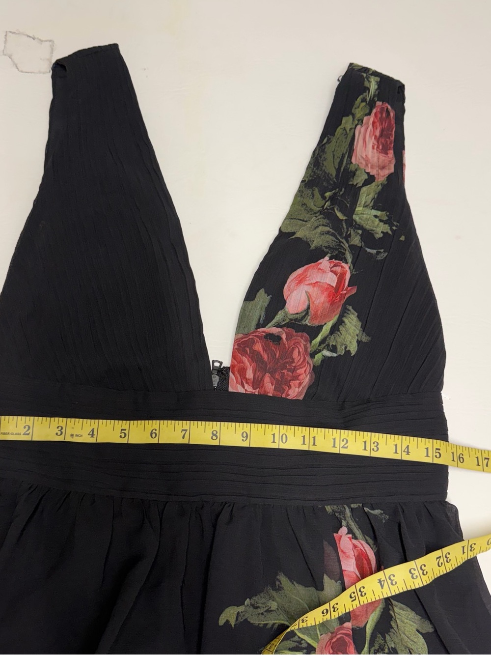 Alice + Olivia Black Maxi Dress royal  Floral Print cape back gown12 nwt - Picture 12 of 16